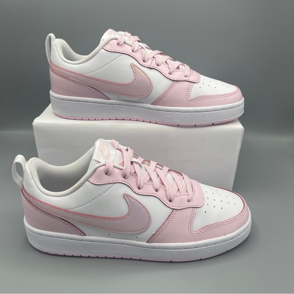 Nike Court Borough Low 2 SE (GS) Big Girl' Shoes Color White/Pink Foam
